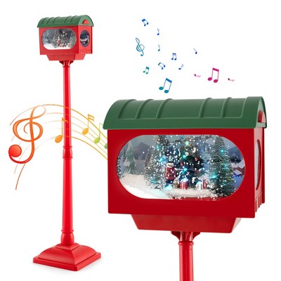 Tangkula  5 Ft Christmas Street Lamp Sound Activated Indoor Street Light w/ Colorful LED Lights