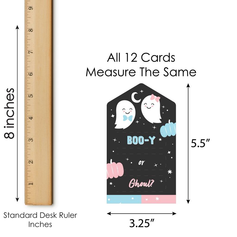 Big Dot of Happiness Girl Boo-y or Ghoul - Party Game Pickle Cards - Halloween Gender Reveal Pull Tabs - Set of 12, 5 of 6