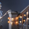 20ct LED Battery Operated Skull Halloween Indoor Outdoor Novelty String Lights Black/White/Orange - Hyde and EEK! Boutique™ - 2 of 4