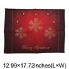 Unique Bargains Christmas Place Mats Linen Red White 13" x 17.7" 2 Pcs - 3 of 4