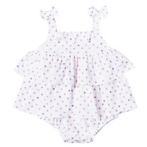 Girl ' Polka Dot Ruffle Romper - Petit Confection - 1 of 1