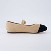 CUSHIONAIRE Women's Petal Mary Jane Knit Flat – Stretchy Textured Fabric, Adjustable Strap, Memory Foam, Available in Wide Widths - 4 of 4