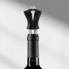 Unique Bargains Bottle Stoppers Groom Aluminum Alloy PTR Resin Black White Silver Tone 1 Pc - 2 of 3