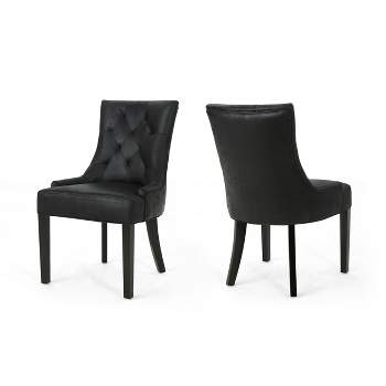 Set of 2 Hayden Traditional Microfiber Dining Chair - Christopher Knight Home