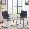 Set of 2 Laslo Modern Upholstered Faux Leather Dining Chairs - Saracina Home - 2 of 4