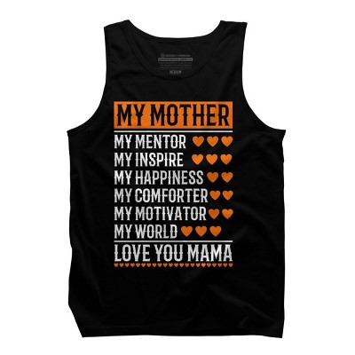 Men's Design By Humans Best Mother Description Hearts By OlaFami Tank Top