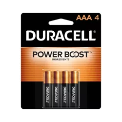 Duracell Coppertop AAA Batteries - 4 Pack Alkaline Battery