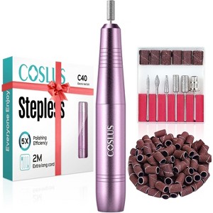 COSLUS Electric Nail Drill File Professional: for Acrylic Gel Dip Powder Nails Portable Nail Drill Machine Kit Manicure Pedicure Tools Polishing Set - 1 of 4