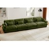 Oversized 166" Velvet Modular 4-seater Sectional Sofa with Bolstered Armrests, 4-Piece Free combination Sofa - 3 of 4