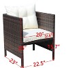 Sapphtopaz Patio Dining Chairs Wicker Outdoor Chair with Thick Cushion, Wicker Back for Garden, Patio, Lawn, Backyard - 4 of 4