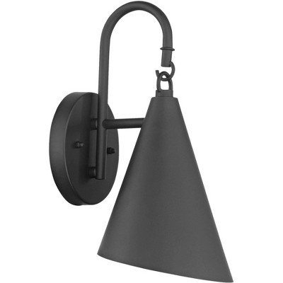 Minka Lavery Industrial Farmhouse Outdoor Wall Light Fixture Sand Coal 12 1/2" for Post Exterior Barn Deck House Porch Yard Patio