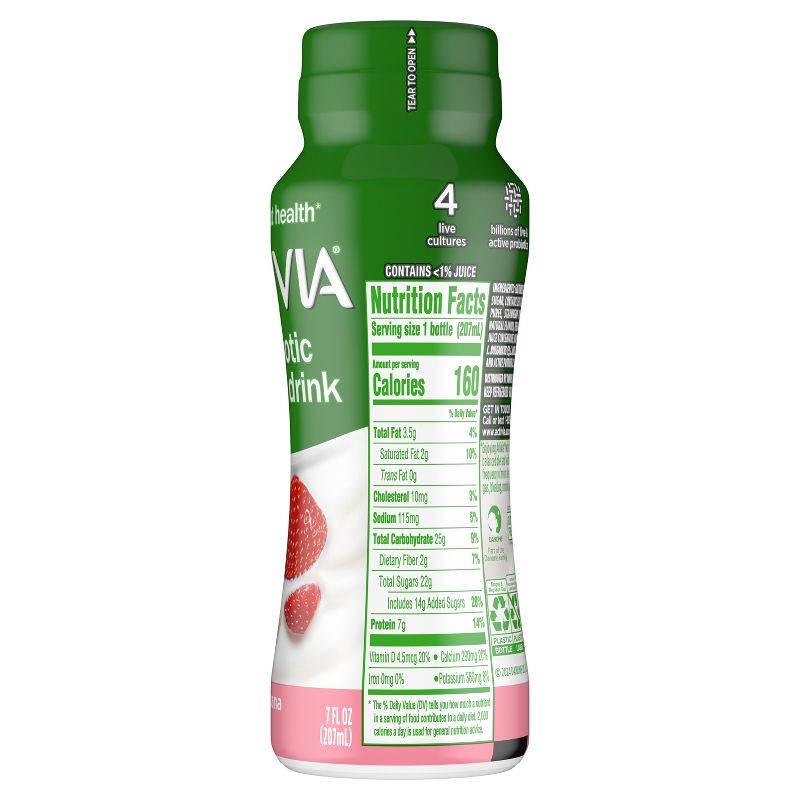 Activia Probiotic Strawberry Banana Dairy Drink - 7 fl oz Bottle, 5 of 10