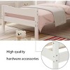 Streamdale Twin Size Wood Platform Bed with Headboard and Wooden Slat Support (White) - 4 of 4