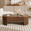 APRILSOUL 47.2''Lift Top Coffee Table with Hidden Compartment, Partially Assembled Wooden Center Table - 2 of 4