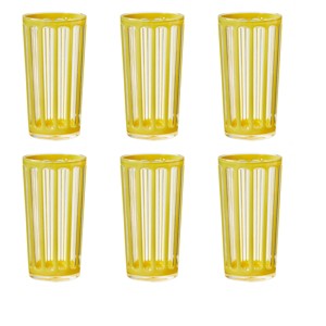 tag Villa 22 oz Yellow Acrylic Tumbler BPA-Free, Dishwasher Safe, Durable Drinkware Set of 6 - 1 of 3