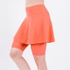 Calypsa Women's Plus Size Flared Mid-Thigh Swim Skirt With Bike Shorts - 2 of 4