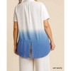 Women's Dip Dyed Button Down Plus Shirt - umgee - 2 of 3