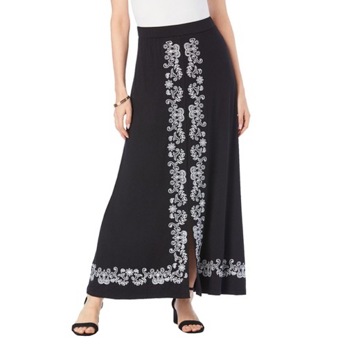 Embroidered skirt 2025 plus size