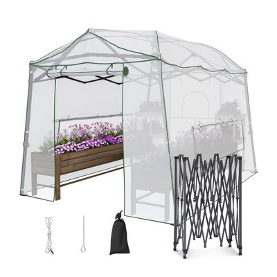 YARDSIGHT 11 x 8.5 FT Walk-in Greenhouse, Portable Pop-up Greenhouse 3 Adjustable Hights Heavy Duty Plant Gardening Canopy with Durable PE Cover