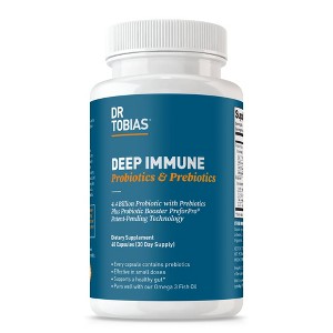 Dr. Tobias Deep Immune Probiotics & Prebiotics, Dual Action Digestion & Immune Support with PreforPro Prebiotics & Delayed Release Probiotics - 1 of 4