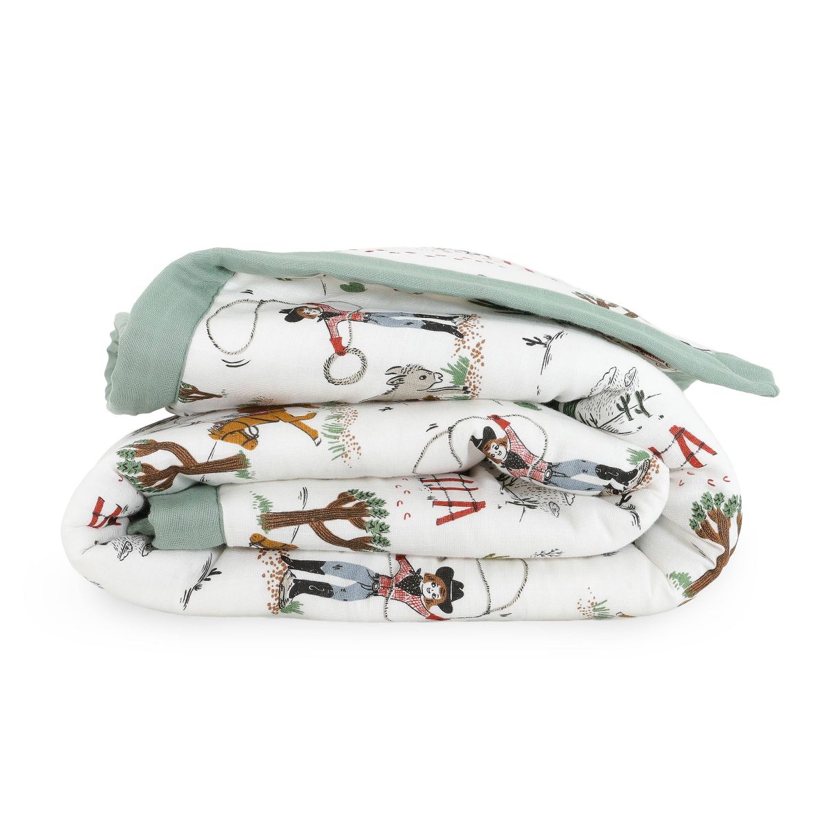 Little Unicorn Standard Crib Muslin Comforter - thumbnail 5