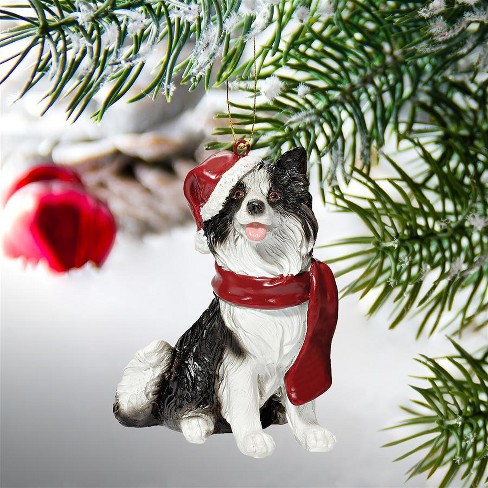Design Toscano Border Collie Holiday Dog Ornament Sculpture : Target