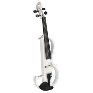 TopComfy 4/4 Bunnel Edge Silent Violin Set with Case Bow Rosin Headphone Connecting Line for Kids Adult Musicians, White, 31.89"*11.02"*5.51" - 1 of 4