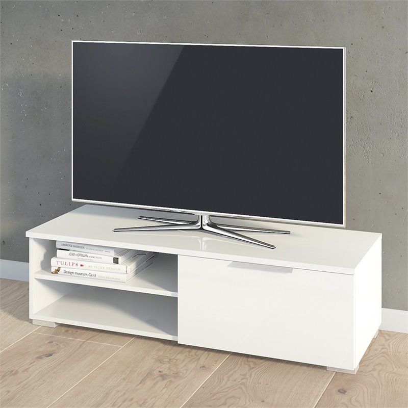 Tvilum Match 46" TV Stand in White High Gloss, 2 of 5
