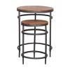 Treasure Trove Accents Set of 2 Nesting Accent Table Set Turner Natural/Black: Mango Wood Top, Iron Frame, Includes Tools - 3 of 4