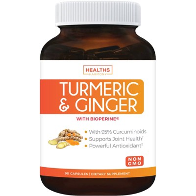 Turmeric Curcumin & Ginger Capsules, Health's Harmony, 90ct : Target