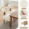 COWLOWN Set of 2 Modern Linen Armless Dining Chairs , Wood Legs, 250LBS Capacity for Dining/Living Room - 4 of 4