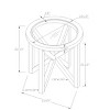 Syemin End Tables Modern Simple Glass Coffee Table, Small Side Table, End Tables Living Room, Sofa Side Table, Brown, 22.13"*22.13"*22.13" - 4 of 4