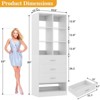 Besiost Freestanding Closet system with 6 Shelves and Drawers - 3 of 4