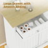 20 Gallons Tilt Out Trash Cabinet, 2 Door Wood Garbage Recycling Cabinet with Hideaway Drawer, Pet Proof Trash Can Holder for Kitchen Living Room - 4 of 4