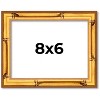 PosterPalooza | 8x6 Thin Bamboo Picture Frame, UV Acrylic, 2 Finishes - Gold and Brown - 2 of 4