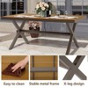 Heynemo Outdoor Dining Table for 6, 59" x 35" Rectangular Patio Dining Table, Aluminum Outdoor Table, Garden, Backyard, Poolside, or Indoor - 4 of 4