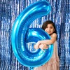 KatchOn, Giant Blue Number 6 Balloon - 40 Inch | 6th Birthday Balloon for 6th Birthday Decorations - 4 of 4