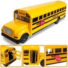 ArtCreativity 8.5" Yellow School Bus Toy with Opening Doors and Rubber Tires - 2 of 4