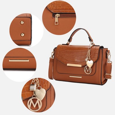 MKF Collection Shoulder Bag with Top Handle and Croco Embossed Design, Sylvie – MKF Collection by Mia K – Red — фото 4