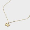 14K Gold Dipped Twisted Bubble Initial Necklace - A New Day™ Gold - 4 of 4