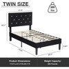 VECELO Queen/Full/Twin Upholstered Platform Bed Frame with Button Tufted Adjustable Headboard - 2 of 4