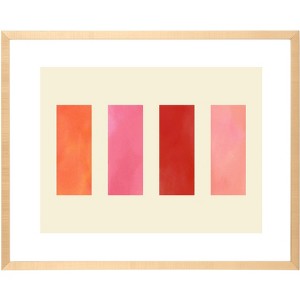 Uptown Girls - 20" X 16" - Raspberry Red/Pink - Framed Wall Art - WLA2039 - Safavieh - 1 of 4