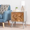 Aldape 2 Drawer Cabinet Natural - Christopher Knight Home: Mid-Century Modern Mango Wood Storage - 2 of 4