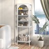 VYNXARIA Metal Glass Door Display Storage Cabinet - 5-Tier Cube Bookshelf with 3 Adjustable Shelves for Versatile Storage - 3 of 4