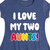 Girls' - Instant Message - I Love My Two Aunts Fit & Flair Cap Sleeve Graphic Dress - 2 of 4