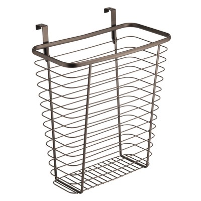 InterDesign Axis Over-the-Cabinet Steel Wastebasket 14" Bronze