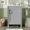 TIRAMISUBEST 20" Bathroom Vanity with Ceramic Sink, Bathroom Vanity Cabinet with Soft Close Door, Adjustable U-Shaped Shelf, Door Storage Rack - 2 of 4