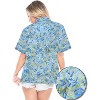LA LEELA Women's Summer Vacation Button Down Short Sleeve Casual Blouses Boyfriend Hawaiian Shirts Holiday Aloha Party Blouse Tops - 2 of 4