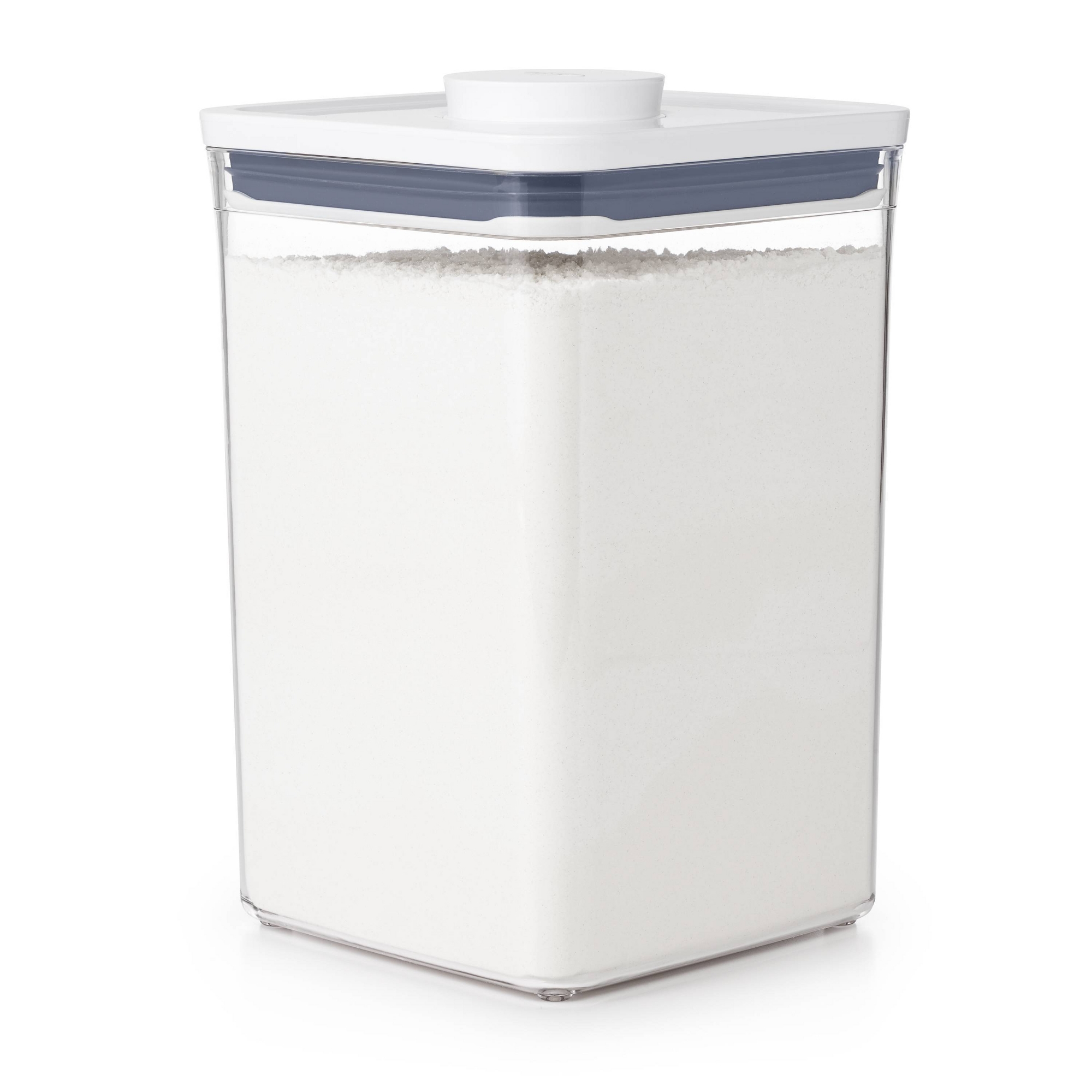 OXO POP 4.4qt Plastic Big Square Airtight Food Storage Container Clear: Dishwasher-Safe, Silicone Lid