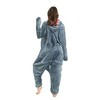 Itopfox Adult Shark Onesies Pajamas - Unisex One Piece Cosplay Shark Animal Costume - 2 of 4